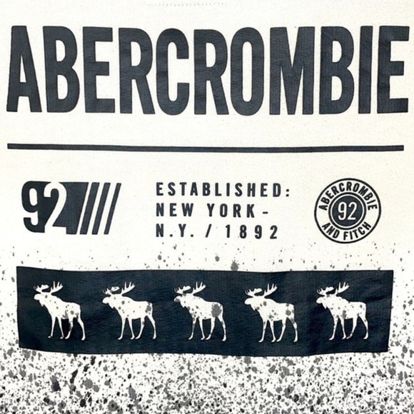 ABERCROMBIE KIDS | Size 15/16 White Fading into Black Full-Zip Hooded Sweatshirt - Picture 9 of 9